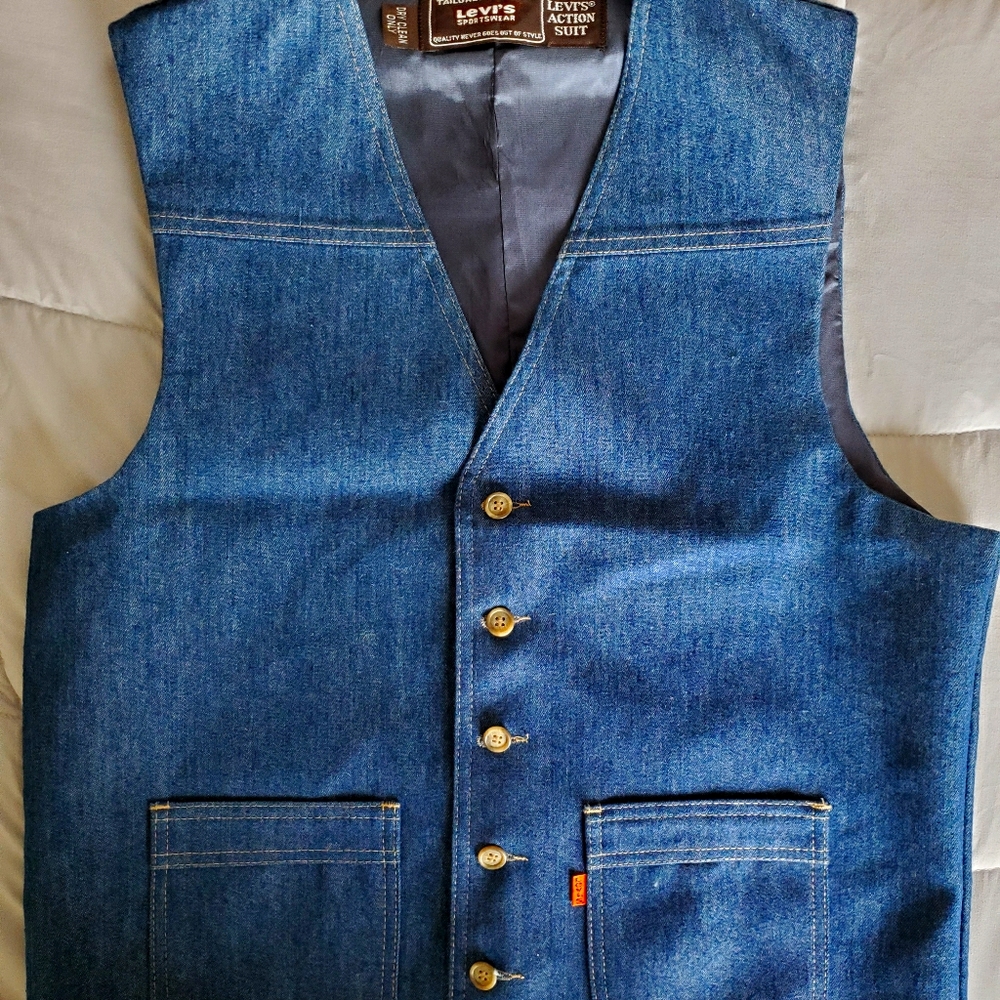 Levi's Blue Denim Vest
